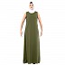 Jade Green Co-Ord set- Loose fit front open Top with sleeveless inner abaya 